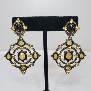 Vintage Avon  Dangle Rhinestone Earrings